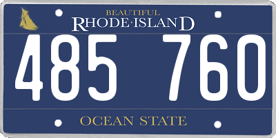 RI license plate 485760
