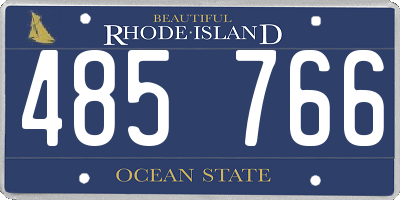 RI license plate 485766