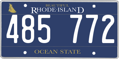 RI license plate 485772