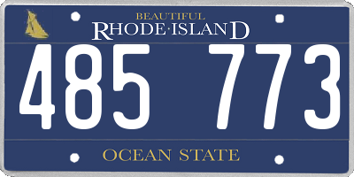 RI license plate 485773