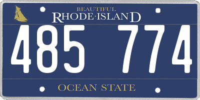 RI license plate 485774