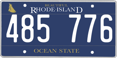 RI license plate 485776