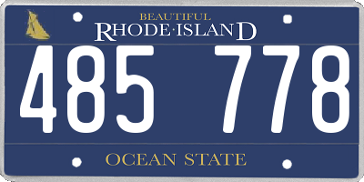 RI license plate 485778