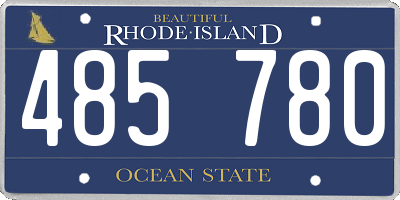 RI license plate 485780
