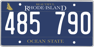 RI license plate 485790
