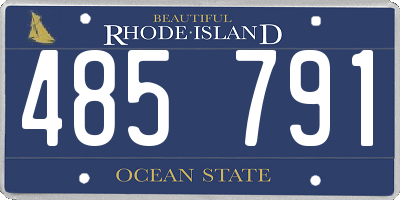 RI license plate 485791
