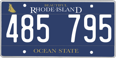 RI license plate 485795