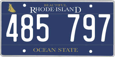 RI license plate 485797