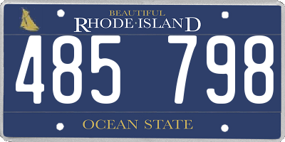 RI license plate 485798