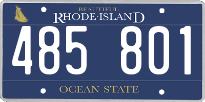 RI license plate 485801