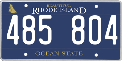 RI license plate 485804