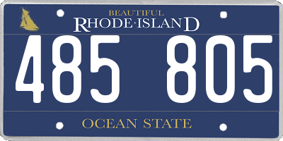 RI license plate 485805