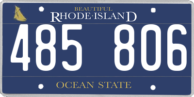 RI license plate 485806