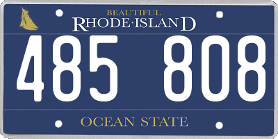 RI license plate 485808