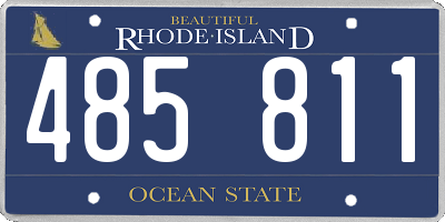 RI license plate 485811
