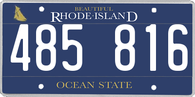 RI license plate 485816