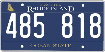 RI license plate 485818