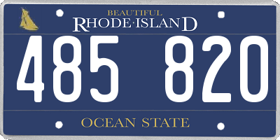 RI license plate 485820