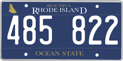 RI license plate 485822