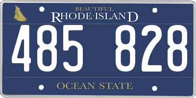 RI license plate 485828