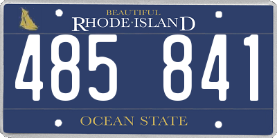 RI license plate 485841