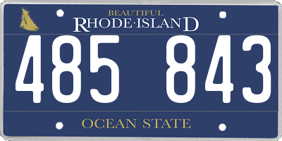 RI license plate 485843