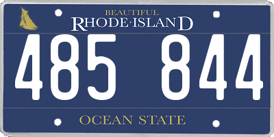 RI license plate 485844