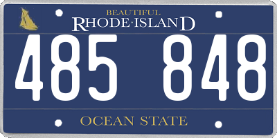 RI license plate 485848
