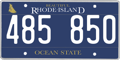 RI license plate 485850