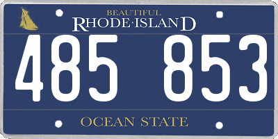 RI license plate 485853