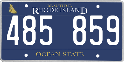RI license plate 485859