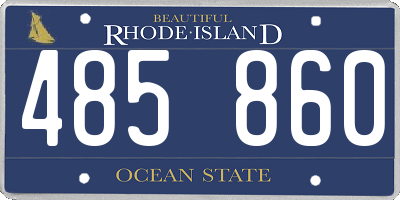 RI license plate 485860
