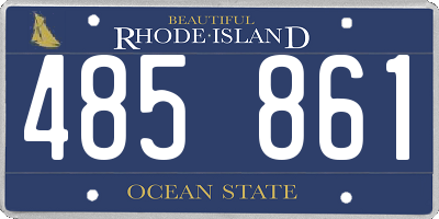 RI license plate 485861