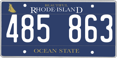 RI license plate 485863