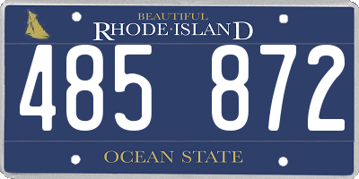 RI license plate 485872