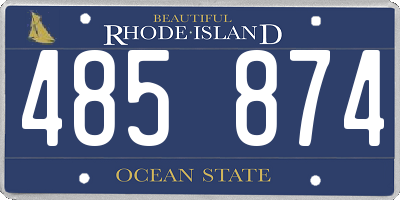 RI license plate 485874