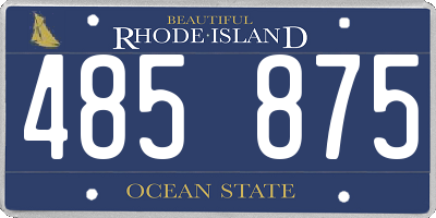 RI license plate 485875
