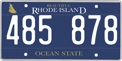 RI license plate 485878