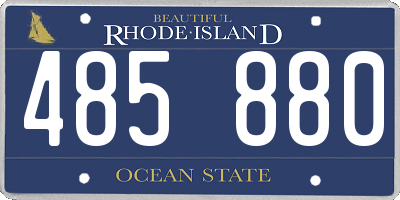 RI license plate 485880