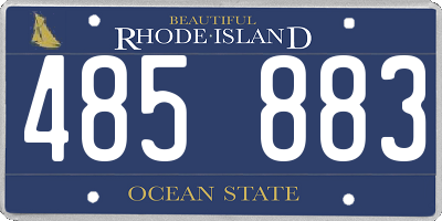 RI license plate 485883