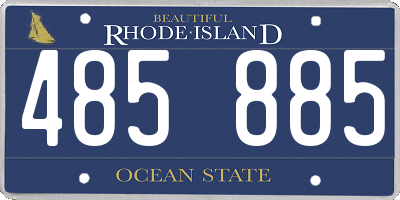 RI license plate 485885