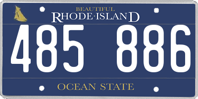 RI license plate 485886