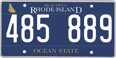 RI license plate 485889
