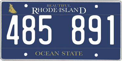 RI license plate 485891