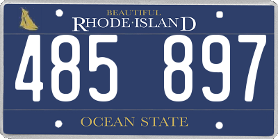 RI license plate 485897