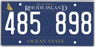 RI license plate 485898