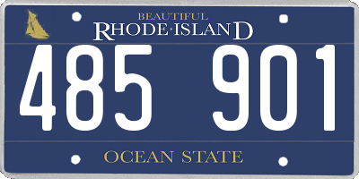 RI license plate 485901