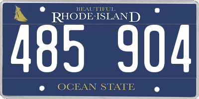 RI license plate 485904