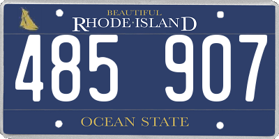 RI license plate 485907