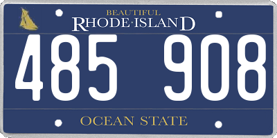 RI license plate 485908